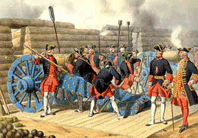 Королевски Артиллерийский полк. 16-фнт. орудие системы Вальера - 1745 - Regiment du Royal-Artillerie, canon de 16 du systeme Valliere.