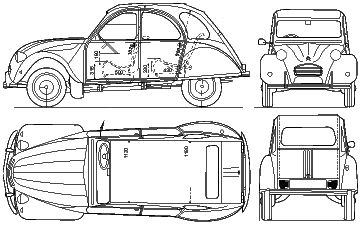 Citroën ID 20 1969 Konstruktionszeichnung Blueprint 