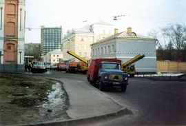 Тессинский переулок. На этом месте находился дом Островского. 2004 г. Фото WM.