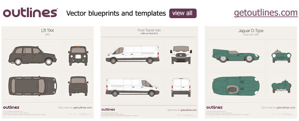 Vector blueprints and templates.